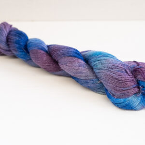 enchanted knoll farm merino silk lace - tiny purple fishes