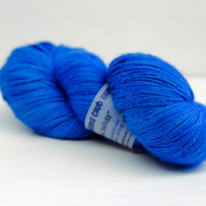 yarnandkisses wool/silk sock - semi solid blue